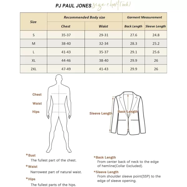 PJ PAUL JONES Mens Blazer Casual Sport Coats Regular Fit Two Button Suit Jacket Lightweight Sports Jacket