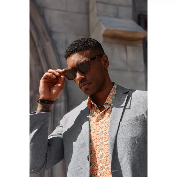 PJ PAUL JONES Mens Blazer Casual Two Button Cotton-Linen Sport Coat Lightweight Plaid Suit Jackets