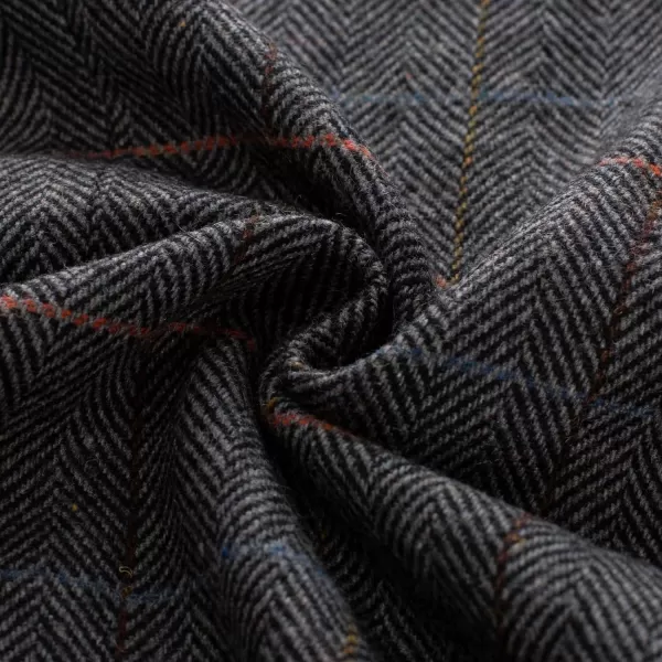 PJ PAUL JONES Men's Blazer Herringbone Tweed Sport Coats Two Button Wool Blend Formal Jacket