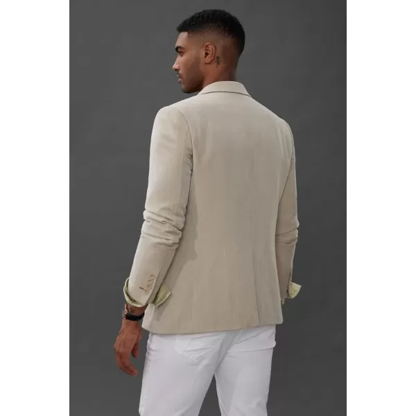 PJ PAUL JONES Mens Blazer Jacket Casual Herringbone Suit Jacket 2 Buttons Sports Coats for Wedding