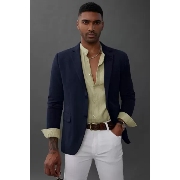 PJ PAUL JONES Mens Blazer Jacket Casual Herringbone Suit Jacket 2 Buttons Sports Coats for Wedding