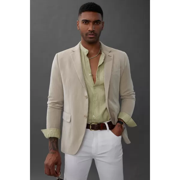 PJ PAUL JONES Mens Blazer Jacket Casual Herringbone Suit Jacket 2 Buttons Sports Coats for Wedding