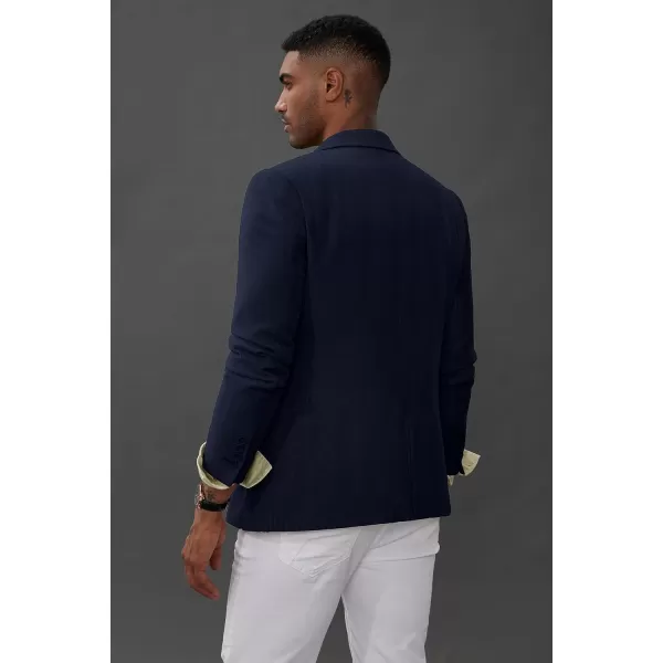 PJ PAUL JONES Mens Blazer Jacket Casual Herringbone Suit Jacket 2 Buttons Sports Coats for Wedding