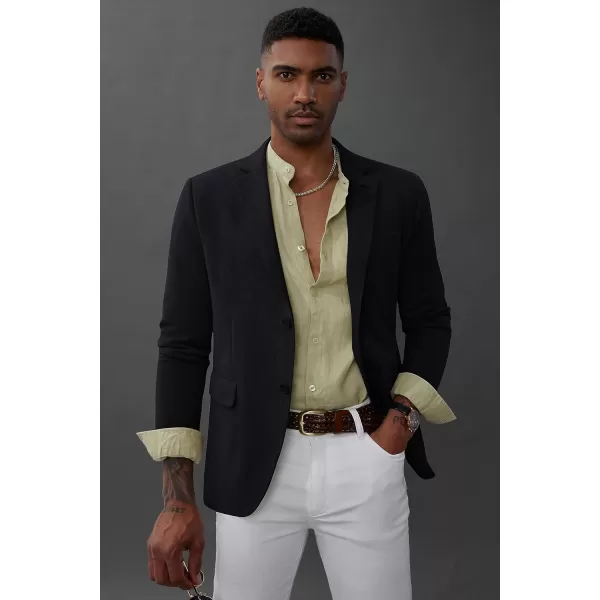 PJ PAUL JONES Mens Blazer Jacket Casual Herringbone Suit Jacket 2 Buttons Sports Coats for Wedding