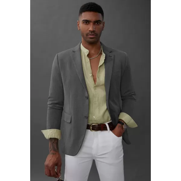 PJ PAUL JONES Mens Blazer Jacket Casual Herringbone Suit Jacket 2 Buttons Sports Coats for Wedding