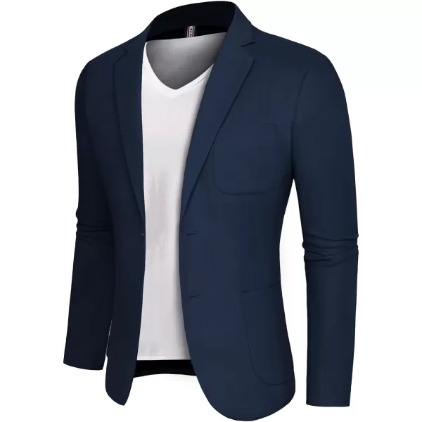 PJ PAUL JONES Men's Blazer Jacket Cotton Linen Sports Coats Regular Fit Two Buttons Herringbone Suit Jackets