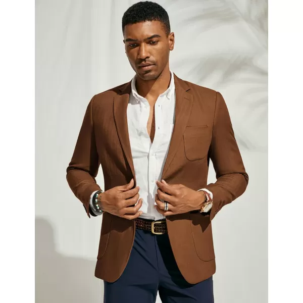 PJ PAUL JONES Men's Blazer Jacket Cotton Linen Sports Coats Regular Fit Two Buttons Herringbone Suit Jackets