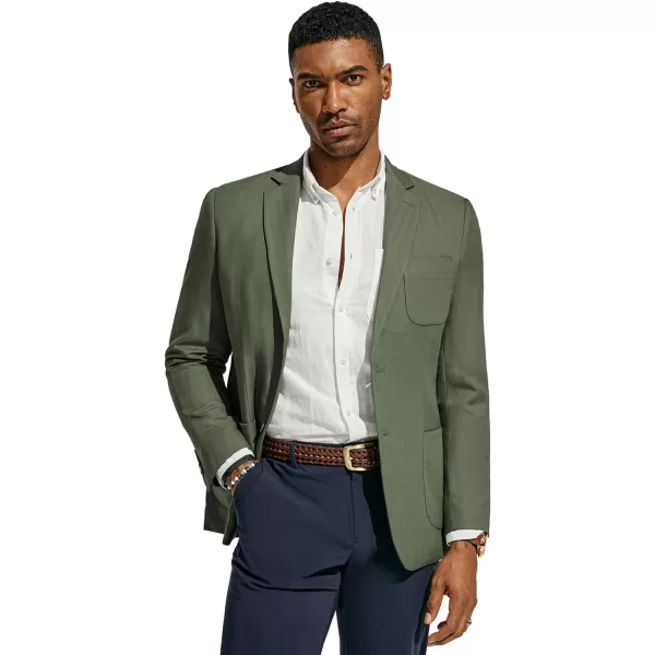 PJ PAUL JONES Men's Blazer Jacket Cotton Linen Sports Coats Regular Fit Two Buttons Herringbone Suit Jackets