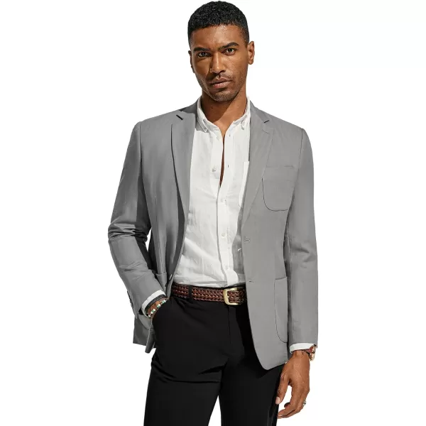 PJ PAUL JONES Men's Blazer Jacket Cotton Linen Sports Coats Regular Fit Two Buttons Herringbone Suit Jackets