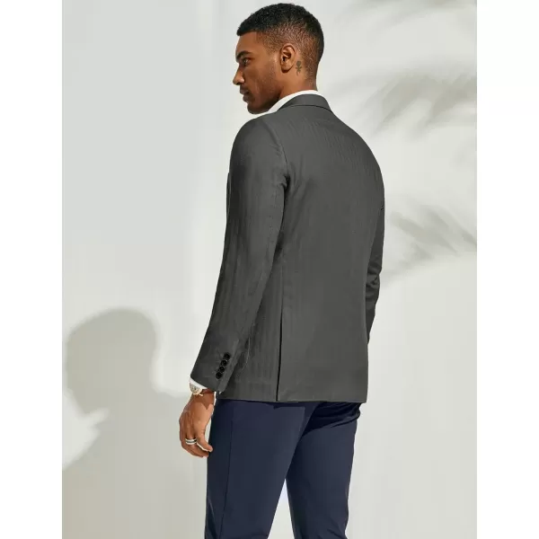 PJ PAUL JONES Men's Blazer Jacket Cotton Linen Sports Coats Regular Fit Two Buttons Herringbone Suit Jackets