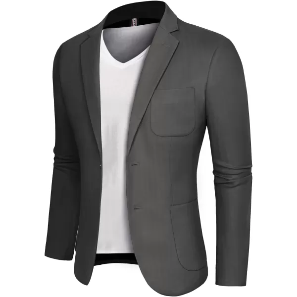PJ PAUL JONES Men's Blazer Jacket Cotton Linen Sports Coats Regular Fit Two Buttons Herringbone Suit Jackets