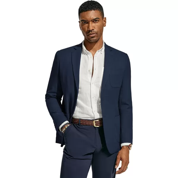 PJ PAUL JONES Men's Blazer Jacket Cotton Linen Sports Coats Regular Fit Two Buttons Herringbone Suit Jackets