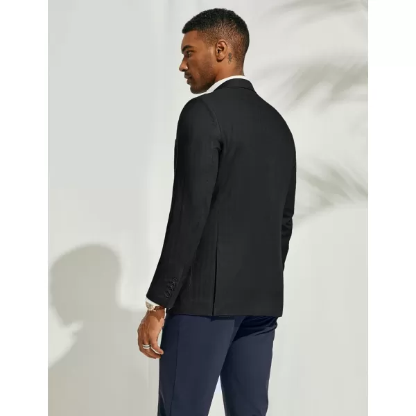 PJ PAUL JONES Men's Blazer Jacket Cotton Linen Sports Coats Regular Fit Two Buttons Herringbone Suit Jackets