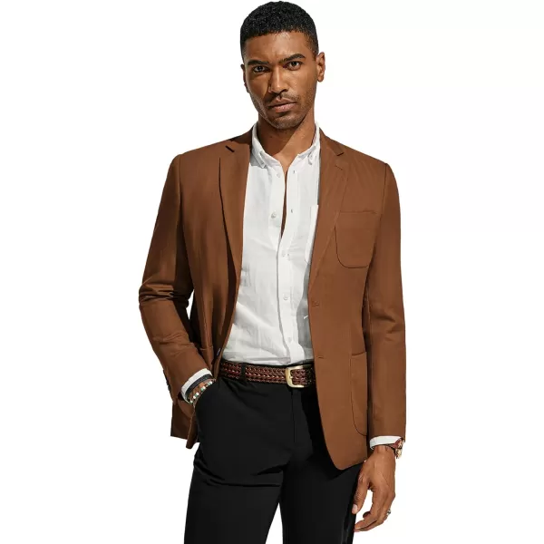PJ PAUL JONES Men's Blazer Jacket Cotton Linen Sports Coats Regular Fit Two Buttons Herringbone Suit Jackets