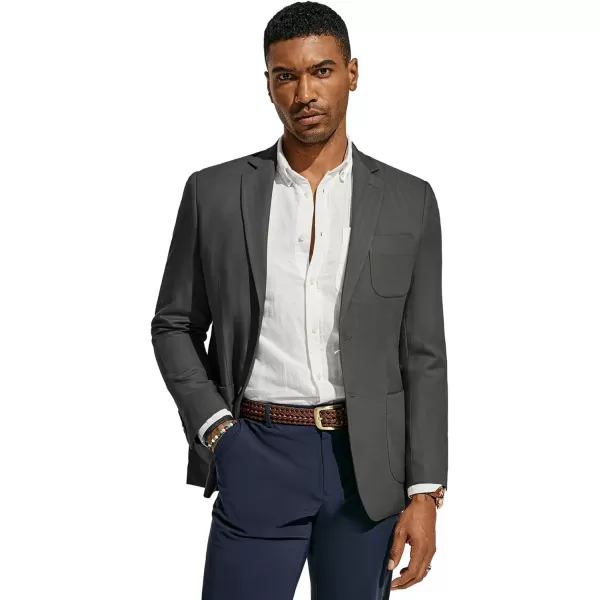 PJ PAUL JONES Men's Blazer Jacket Cotton Linen Sports Coats Regular Fit Two Buttons Herringbone Suit Jackets