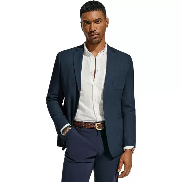 PJ PAUL JONES Men's Blazer Jacket Cotton Linen Sports Coats Regular Fit Two Buttons Herringbone Suit Jackets