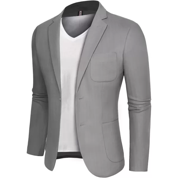 PJ PAUL JONES Men's Blazer Jacket Cotton Linen Sports Coats Regular Fit Two Buttons Herringbone Suit Jackets