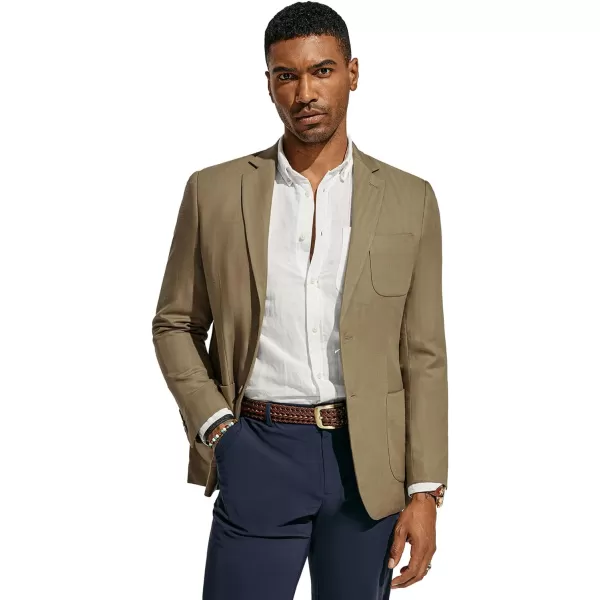PJ PAUL JONES Men's Blazer Jacket Cotton Linen Sports Coats Regular Fit Two Buttons Herringbone Suit Jackets