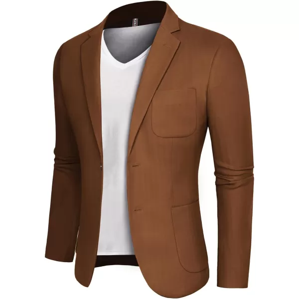 PJ PAUL JONES Men's Blazer Jacket Cotton Linen Sports Coats Regular Fit Two Buttons Herringbone Suit Jackets