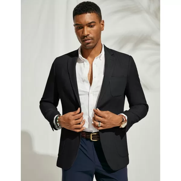 PJ PAUL JONES Men's Blazer Jacket Cotton Linen Sports Coats Regular Fit Two Buttons Herringbone Suit Jackets