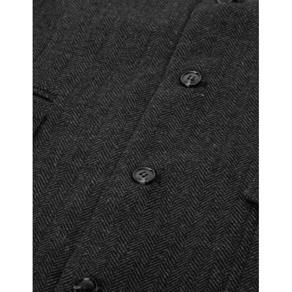 PJ PAUL JONES Men's British Herringbone Tweed Vest Casual Wool Blend Waistcoat with Pockets