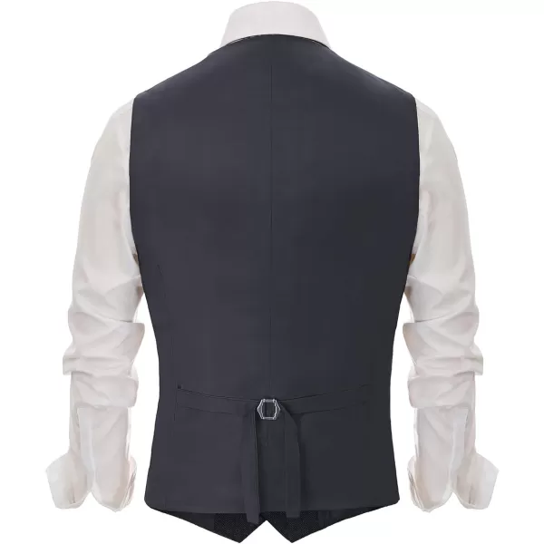 PJ PAUL JONES Men's British Herringbone Tweed Vest Casual Wool Blend Waistcoat with Pockets