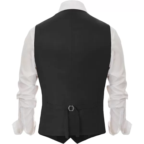 PJ PAUL JONES Men's British Herringbone Tweed Vest Casual Wool Blend Waistcoat with Pockets