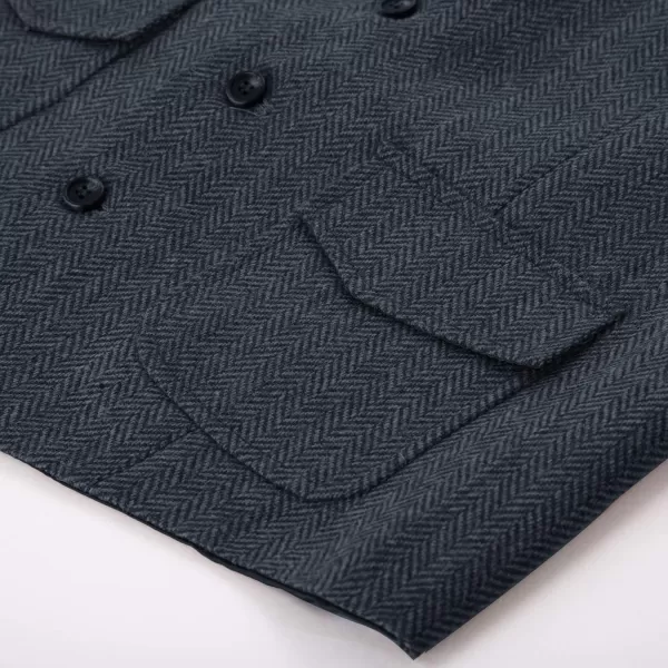 PJ PAUL JONES Men's British Herringbone Tweed Vest Casual Wool Blend Waistcoat with Pockets