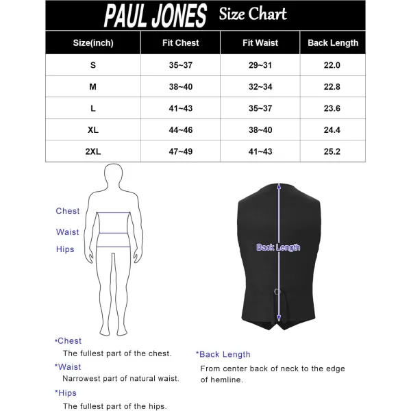 PJ PAUL JONES Men's British Herringbone Tweed Vest Casual Wool Blend Waistcoat with Pockets