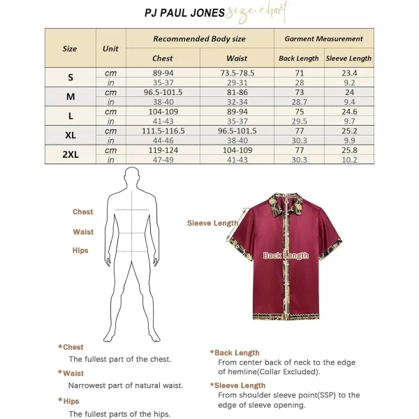 PJ PAUL JONES Mens Button Down Shirt Casual Stretch Satin Silk Shirts Hawaiian Beach Shirts