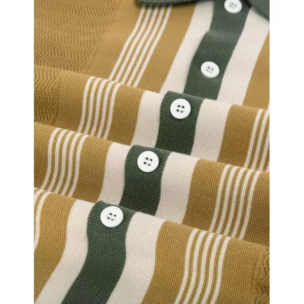 PJ PAUL JONES Mens Button Down Shirt Knitted Cardigan Sweaters Stripe Polo Shirts