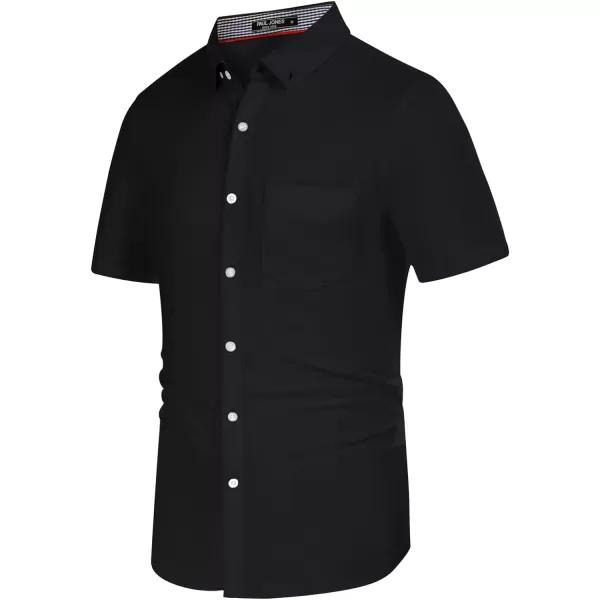 PJ PAUL JONES Men's Button Down Shirt Short Sleeve Regular Fit Casual Cotton Oxford Shirts Tops