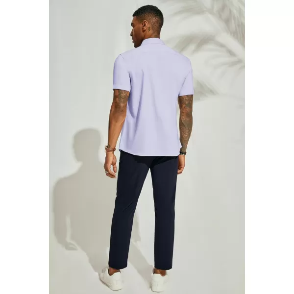 PJ PAUL JONES Mens Button Down Short Sleeve Shirt Casual Wrinkle Free Dress Shirt Summer Shirts with Pocket