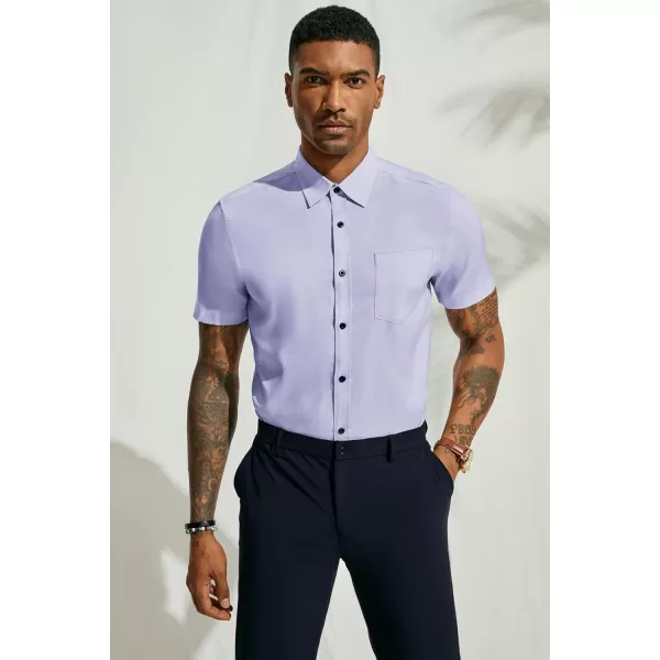 PJ PAUL JONES Mens Button Down Short Sleeve Shirt Casual Wrinkle Free Dress Shirt Summer Shirts with Pocket
