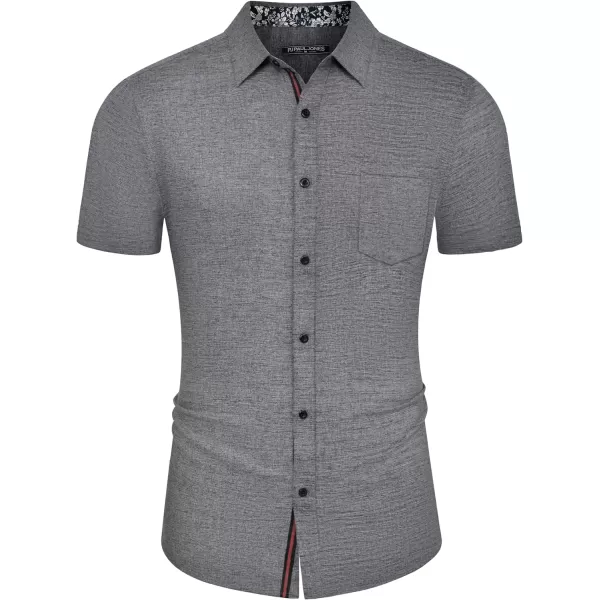 PJ PAUL JONES Mens Button Down Short Sleeve Shirt Casual Wrinkle Free Dress Shirt Summer Shirts with Pocket