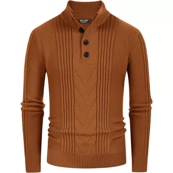 PJ PAUL JONES Men's Cable Knit Henley Pullover Sweater Thermal Jumper Sweaters