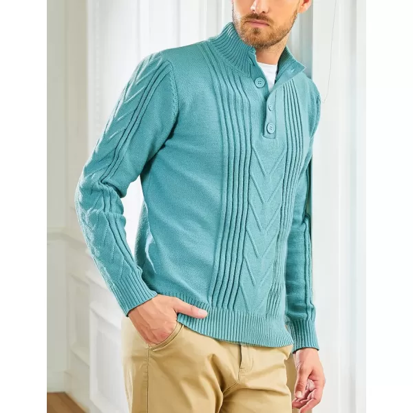 PJ PAUL JONES Men's Cable Knit Henley Pullover Sweater Thermal Jumper Sweaters