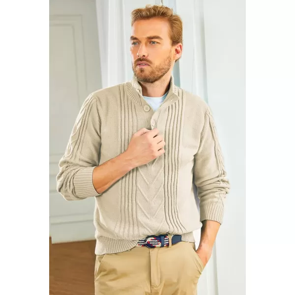 PJ PAUL JONES Men's Cable Knit Henley Pullover Sweater Thermal Jumper Sweaters