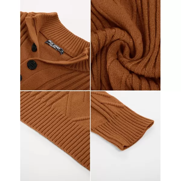 PJ PAUL JONES Men's Cable Knit Henley Pullover Sweater Thermal Jumper Sweaters