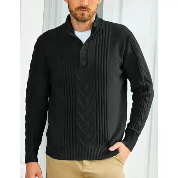 PJ PAUL JONES Men's Cable Knit Henley Pullover Sweater Thermal Jumper Sweaters