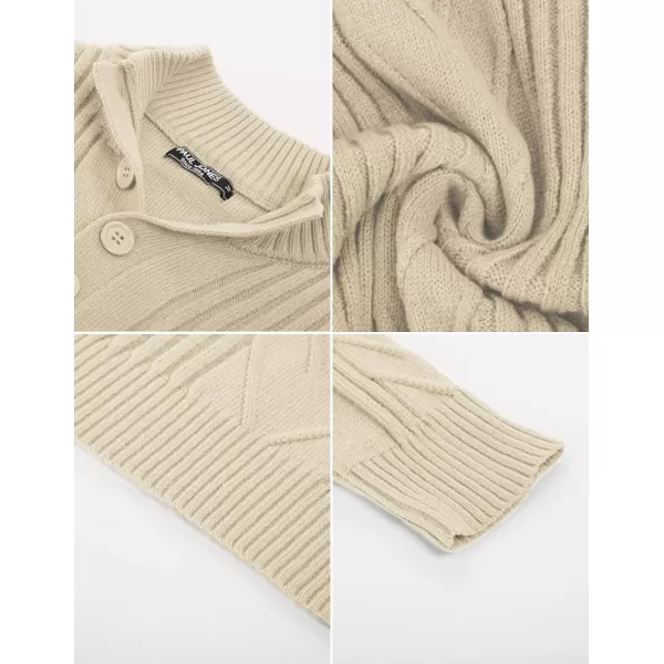 PJ PAUL JONES Men's Cable Knit Henley Pullover Sweater Thermal Jumper Sweaters