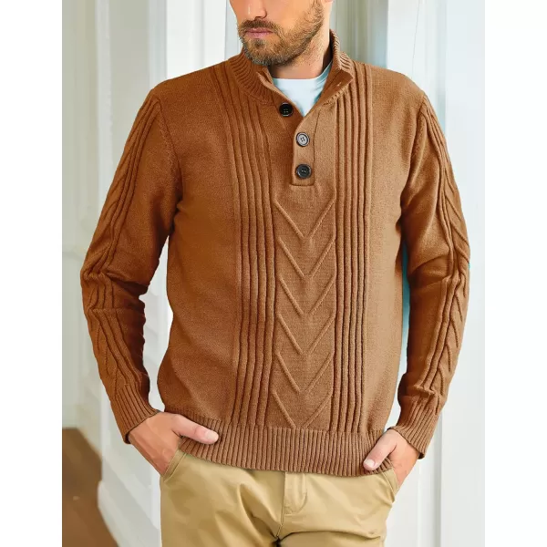 PJ PAUL JONES Men's Cable Knit Henley Pullover Sweater Thermal Jumper Sweaters