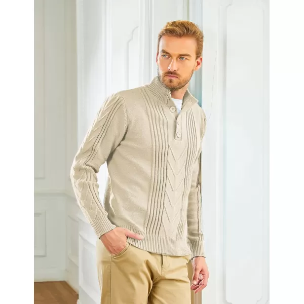 PJ PAUL JONES Men's Cable Knit Henley Pullover Sweater Thermal Jumper Sweaters