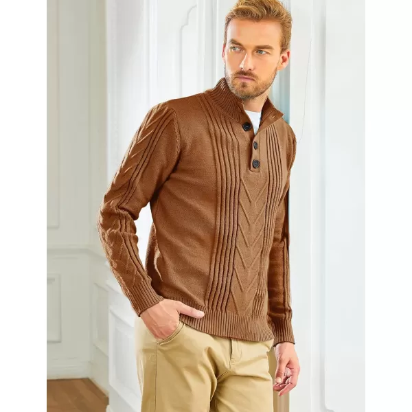 PJ PAUL JONES Men's Cable Knit Henley Pullover Sweater Thermal Jumper Sweaters