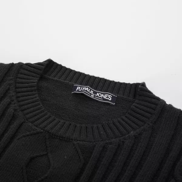 PJ PAUL JONES Mens Cable Knit Pullover Sweater Vintage Crewneck Warm Sweaters