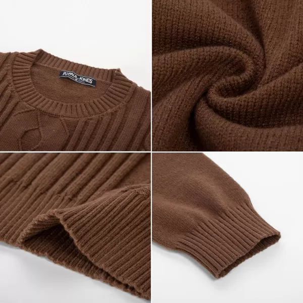 PJ PAUL JONES Mens Cable Knit Pullover Sweater Vintage Crewneck Warm Sweaters