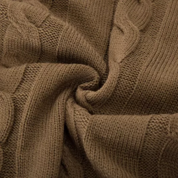 PJ PAUL JONES Men's Cardigan Sweaters Stand Collar Cable Knit Button Sweater
