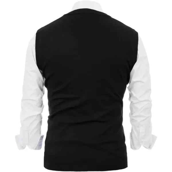 PJ PAUL JONES Mens Casual Argyle Sweater Vest V-Neck Sleeveless Pullover Knitwear Vests