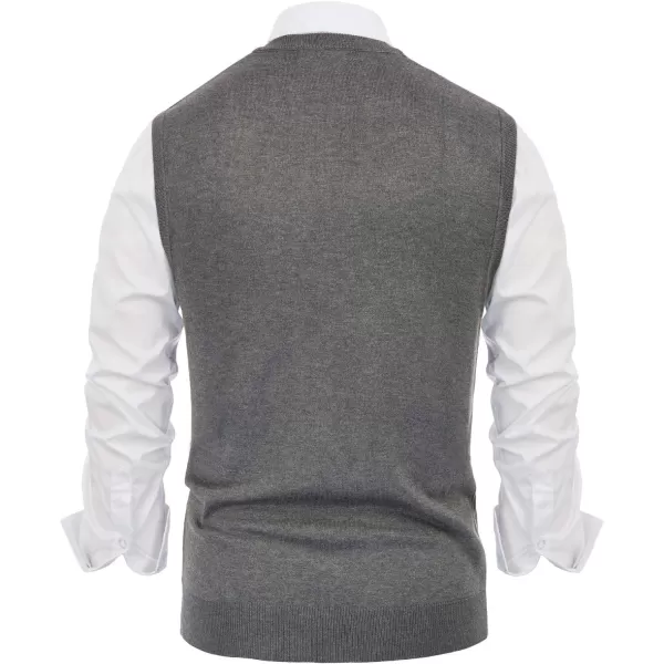PJ PAUL JONES Mens Casual Argyle Sweater Vest V-Neck Sleeveless Pullover Knitwear Vests