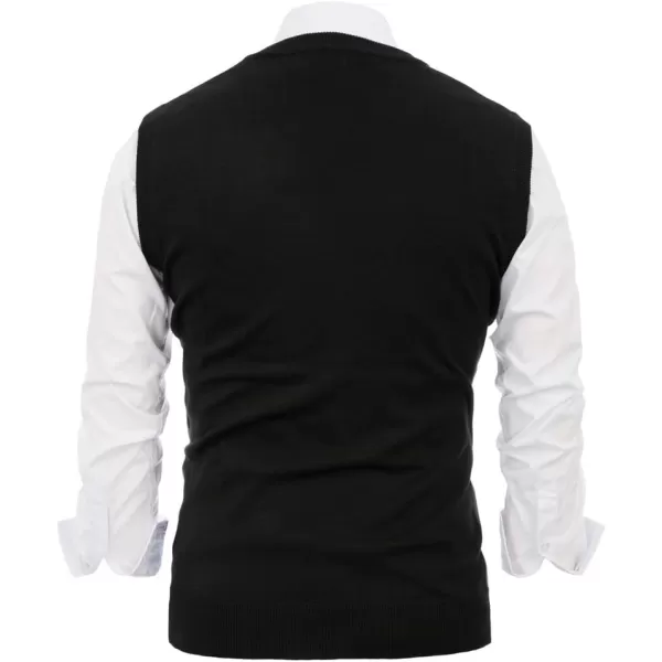 PJ PAUL JONES Mens Casual Argyle Sweater Vest V-Neck Sleeveless Pullover Knitwear Vests